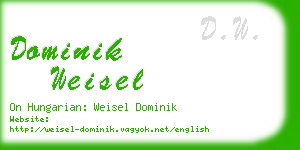 dominik weisel business card